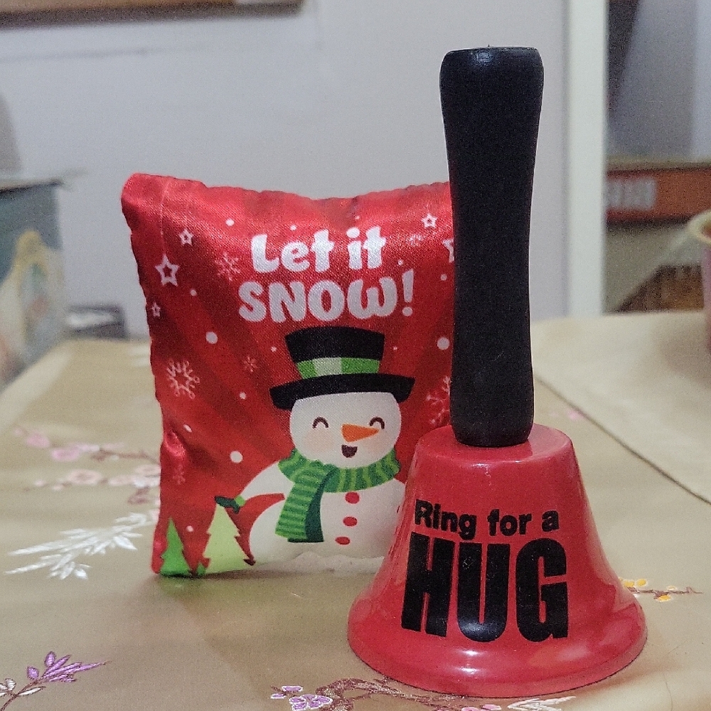 Festive Red Bell ~ Festive Mini Pillow